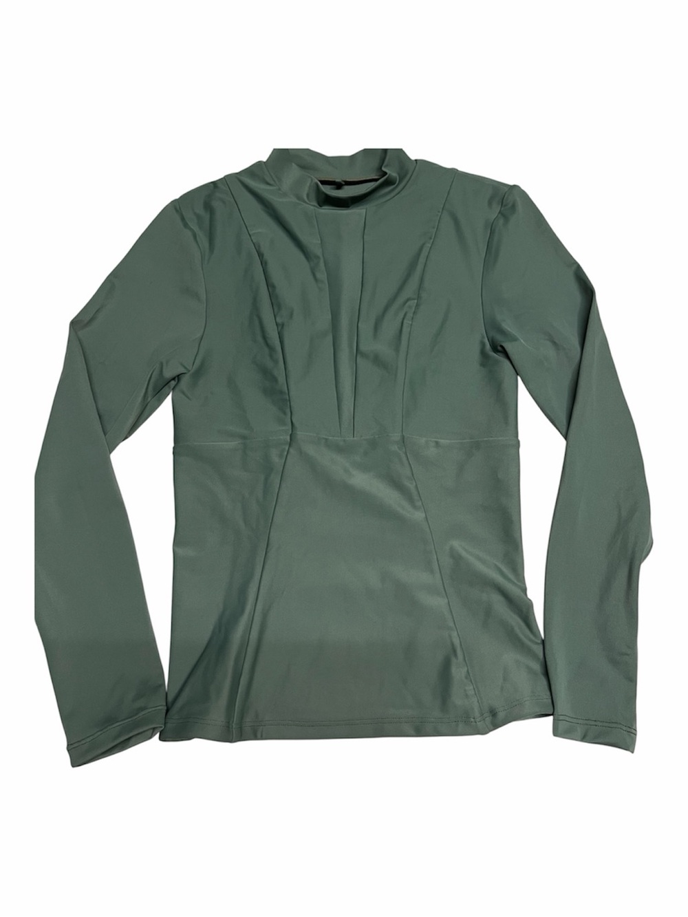NEW Mikoh “Lowers” Women’s Long Sleeve Rash Guard Swim Shirt in sage green XS